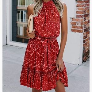 NWT Cute red/wide polka dot dress - Size Small
